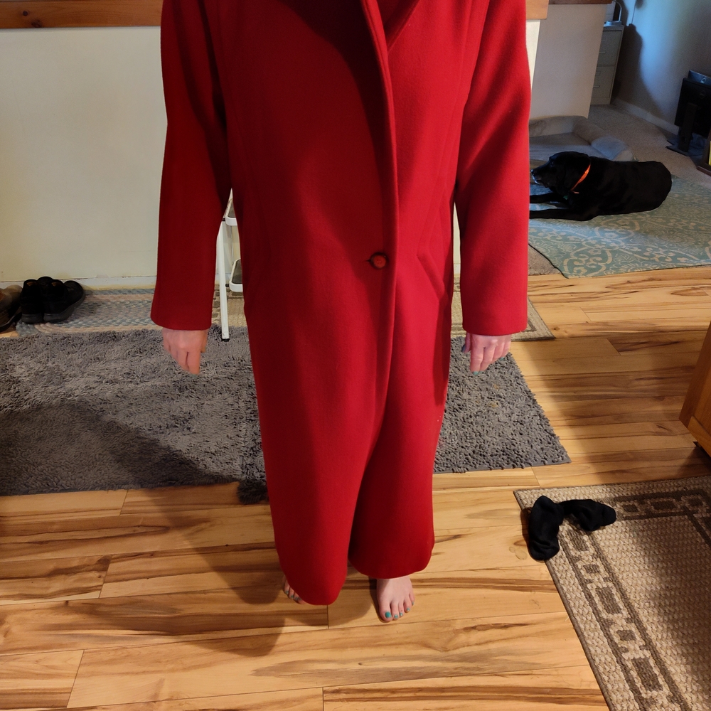 Elegant Red Long Coat